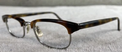 Monturas de gafas Paul Smith PS-500 marrón y plateado ovaladas de media montura hechas en Japón Foto 1 de 4