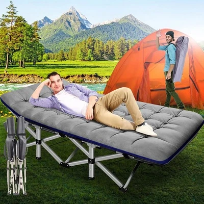 CPAUTO Folding Camping Cot for Adults Comfortable Portable Sleeping Bed Cot with Bag
