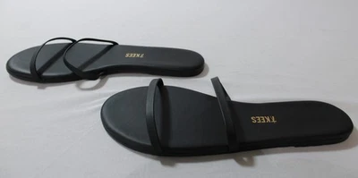 Tkees Women's Gemma Open Toe Slip-On Leather Flats AC2 Sable Size: US:9 EU:40 - Image 1 of 4