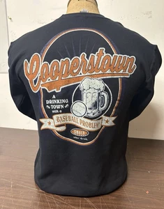 Cooperstown Drinking Town Baseball Problem Smack Bekleidung ERWACHSENE XXL Rundhalsausschnitt - Bild 1 von 3