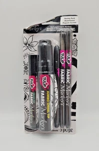Tulip Fabric Markers Black Variety Pack Damaged Packaging - Picture 1 of 2