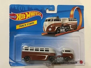 Hot Wheels Track Stars Custom Volkswagen Hauler Brown/White NIP - Picture 1 of 3