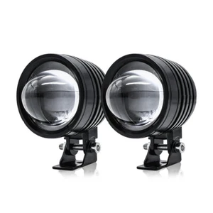 2x 60W Dual Color LED Spot Lights Motorcycle Headlight Headlamp Driving Fog Lamp - Picture 1 of 9