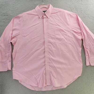Camisa Lauren Ralph Lauren Hombre 2XL 18 Rosa Sólida Abotonada Manga Larga 34/35 Foto 1 de 4