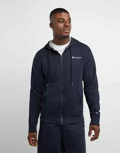 NEW Champion Powerblend Hoodie Men's Full Zip Sweatshirt Big & Tall, Navy, 4X - Picture 1 of 2