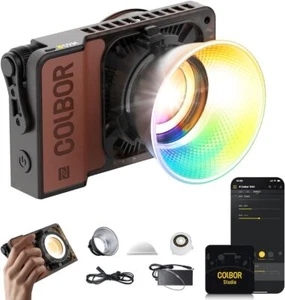 LED Video Light COLBOR W60R RGB 2700-6500K COB Continuous Output Lighting 60W  - Picture 1 of 7