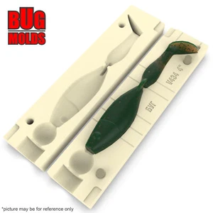 Esca fai da te stampo da pesca plastica morbida esca Plastisol basso SkinnyShad - Foto 1 di 3
