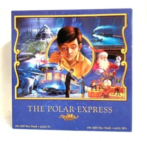 Rompecabezas Hasbro; paquete de dos Polar Express; 100 y 500 piezas - Imagen 1 de 2