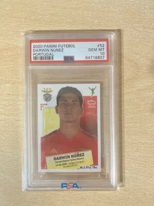 Panini Futebol 2020/21 Darwin Nunez Rookie Sticker #52 Benfica PSA 10 MINT - Picture 1 of 1