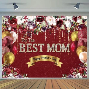 7X5FT Happy Mother'S Day Backdrop Mother'S Day Floral Background Mother'S Decora - Picture 1 of 8