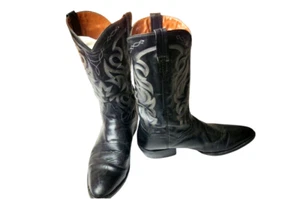 Botas de Vaquero Dan Post Para Hombres Cuero Negro Western EE. UU. Talla 13 Estilo DP 2110 R - Imagen 1 de 24