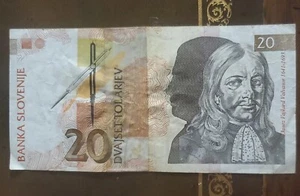 SLOVENIA - 1992 - 20 TOLARJEV BANKNOTE CIRCULATED FREE SHIPPING! !!!PetetheGreek - Picture 1 of 4