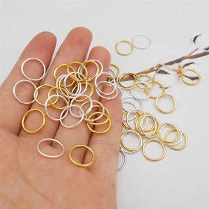 100 pcs Open Jump Rings Alloy For Crafts DIY Jewelry Making Connectors 12x1 mm - Picture 1 of 11