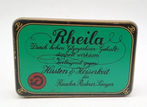 Rheila Blechdose A.Diedenhofen ab 1920er Jahre Hustenbonbons ca. 1,5x5x8cm - Bild 1 von 7
