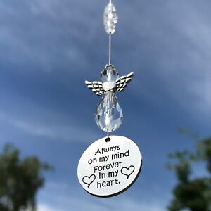 New Angel Sun Catcher ~ Always on my mind Forever in my heart ~ Memorial Loss