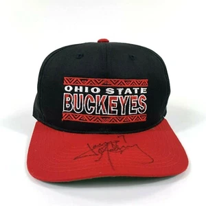 VTG 90s Ohio State Buckeyes Script Autographed Joey Galloway #7 Snapback Hat Cap - Picture 1 of 8