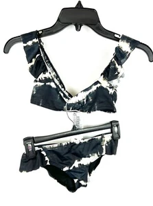 Billabong Girl’s Black Two Piece Bikini Set Size 8 - Picture 1 of 3