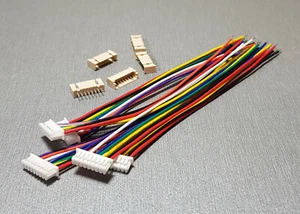 1/2/5 Sets 8 Pin JST MINI XH1.25 Cable Connector Plug + PCB Socket 100mm 28AWG - Picture 1 of 4