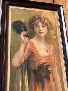 1914 PABST BREWING COMPANY- YARD LONG CALENDAR PRINT -Allan Gilbert- Pretty LADY - Picture 1 of 6