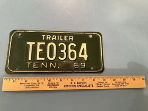 SCARCE 1969 SMALL TN Tennessee “Trailer” RV CAMPER Travel Trailer License Plate - Picture 1 of 1