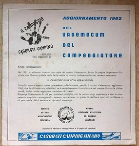 CATALOGO ARTICOLI PER CAMPEGGIO-VADEMECUM DEL CAMPEGGIATORE 1962-L2811 - Imagen 1 de 1