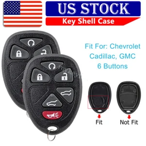 2 Replacement for 2007-14 Chevy Silverado Suburban Remote Key Fob 6b Shell Case - Picture 1 of 9