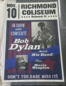 BOB DYLAN POSTER 2017 Richmond Virginia Mavis Staples - Picture 1 of 5