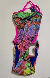 Speedo One Piece Swimsuit Multi-Colored Women's Sz 26  - Picture 1 of 3