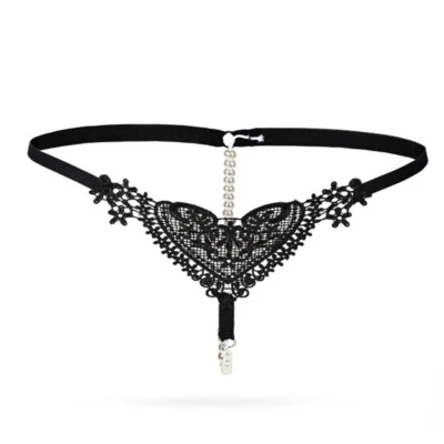 Moda Sexy Mujer Tanga Cuerdas G Lencería Ropa Interior Descarada Perla Bragas Foto 1 de 4