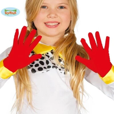 FIESTAS GUIRCA Kinderkostüm kurze rote Handschuhe Kinderkostüm Handschuhe neu fg