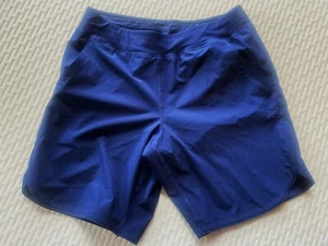 Womens Lands End Navy Blue Pull On Shorts 12 - Picture 1 of 5