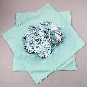 2er Pack 22x22 Deko Kissenbezüge Rautenblau Überwurf Kissenbezug Doppelseitig - Bild 1 von 5