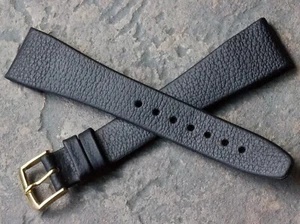 Long matte textured 20mm Genuine Calf Leather vintage watch strap open-ended NOS - Picture 1 of 4