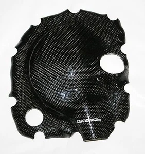 KAWASAKI ZZR600 CARBON KUPPLUNGSDECKEL MOTORDECKEL ENGINE COVER CARBONO CARBONE - Bild 1 von 1