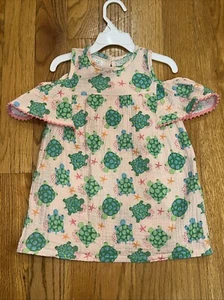Mud Pie E2 Adventure Kids Girls Pom-Pom Turtle Dress 15000130 - 24mo/2T - Picture 1 of 11
