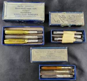 Vintage Lot of 3 Wells Tool Company 1/2-13 5/16 5/16-24 - Picture 1 of 6