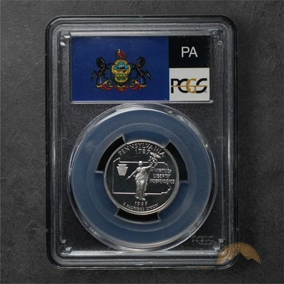 1999-S Proof  Silver Pennsylvania State Quarter 25C - PCGS PR70 DCAM - Image 1 of 2