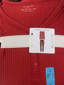 Rotes Flanell Pyjama Set UK Größe 4-24 2XS-2XL - Bild 1 von 3