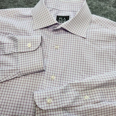 Mens Jos A Bank Traveler Performance Long Sleeve Stretch Button Down Shirt 15 33 - Image 1 of 4