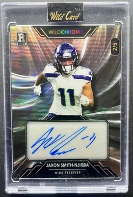 2023 Wild Card Chrome Jaxon Smith-Njigba RC Rookie Auto 2/5- Sealed - Image 1 of 2