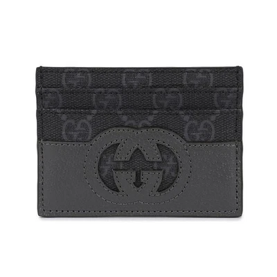 Gucci Cutout Interlocking G Card Case NERO/GREY 701425-K9GSN-1151 102261939 - Image 1 of 4