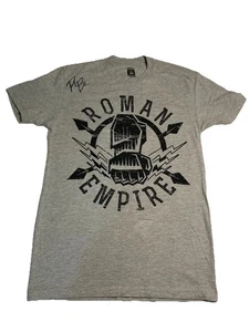 Camicia Roman Reigns Roman Empire WWE autentica ~ uomo/ragazzo piccola FIRMATA - Foto 1 di 6