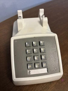 Vintage 90er AT&T 100 Drucktasten Festnetztelefon Knochen cremeweiß. Kein Receiver. - Bild 1 von 5