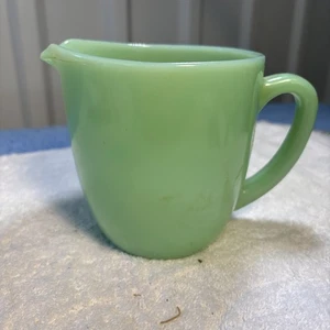 Vintage Fire King Jadeit 4,75" MILCH Krug Milchkännchen Soße Hand Gießen Becher selten - Bild 1 von 6