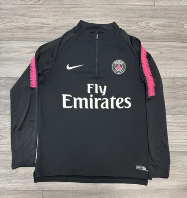 Nike Paris Saint Germain PSG Gris 1/4 Cremallera Entrenamiento Calentamiento Taladro Top Nike Talla M Foto 1 de 4