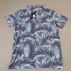 Travis Mathew Heater Golf Polo Shirt Medium Forest Reserve New Blue Large - Picture 1 of 4