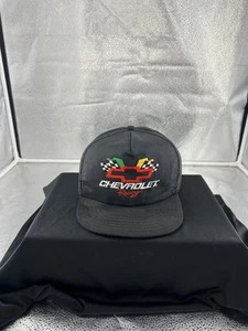 Vintage Chevrolet Chevy Racing Checkered Flag Black Mesh Trucker Snapback Hat - Picture 1 of 7