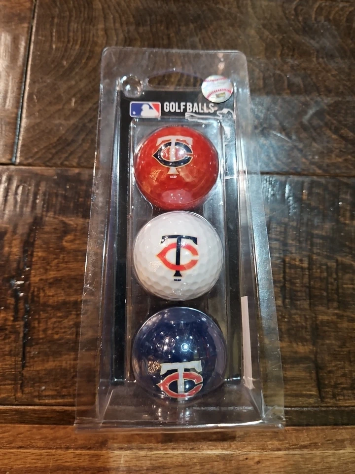 Team Golf MLB Minnesota Twins Regulation Size Golf Balls, 3 Pack, Full Color - Image 1 of 2