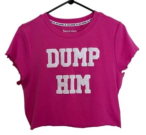 Juicy Couture | Hot Pink Barbie Dump Him Baby T-Shirt Large Lounge Cropped - Bild 1 von 5