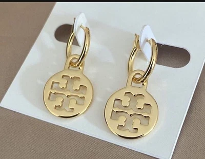 HOLIDAY SALE Tory Burch Gold Earrings Gift Ideas Luxury Jewelry NEW - Image 1 of 4